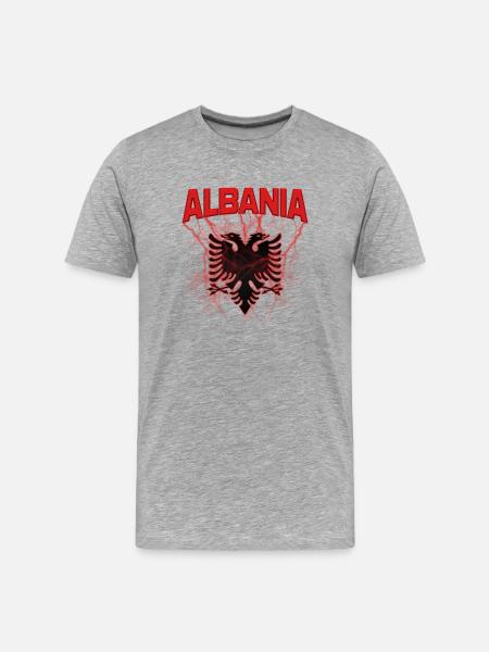Aigle albanais - T-shirt bio Premium Homme - gris chiné