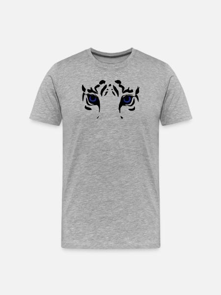 tiger head - Men's Premium Organic T-Shirt - heather grey