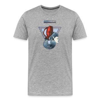 Wassermann Sternzeichen - Männer Premium Bio T-Shirt - Grau meliert - Vorne - Damien (186cm)