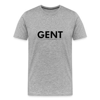 Gent Belgien Koordinaten - Männer Premium Bio T-Shirt - Grau meliert - Vorne - Damien (186cm)