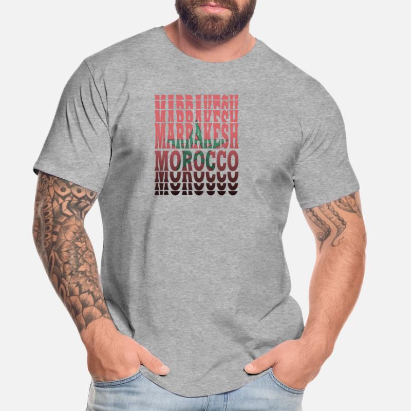 Conception de drapeau de Marrakech Maroc / idée cadeau T-shirt bio Premium Homme