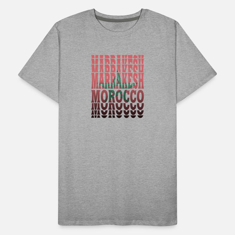 Conception de drapeau de Marrakech Maroc / idée cadeau T-shirt bio Premium Homme