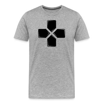 Jeux de jeu jeux jeux jouer à des jeux icône logo icône - T-shirt bio Premium Homme - gris chiné - Devant - Damien (186cm)
