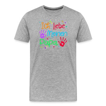 I Love Dad Favorite Dad Father's Day Best Dad - Men's Premium Organic T-Shirt - heather grey - Front - Damien (186cm)