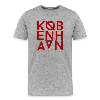 Kobenhavn / Kopenhagen - Männer Premium Bio T-Shirt - Grau meliert - Vorne - Damien (186cm)
