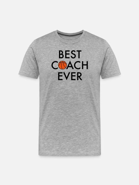 Best basketball coach - Men's Premium Organic T-Shirt - heather grey