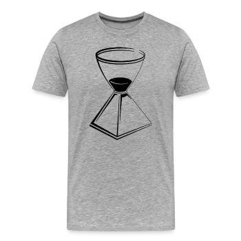 sand-glasses hourglass icon logo icon draw - Men's Premium Organic T-Shirt - heather grey - Front - Damien (186cm)