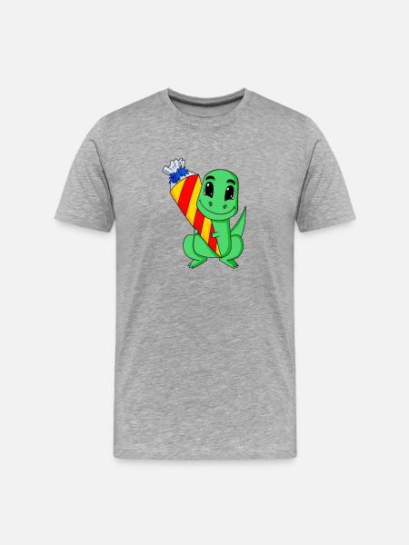 Education dinosaur 1 class - Men's Premium Organic T-Shirt - heather grey