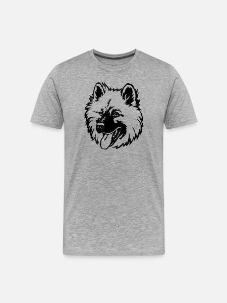 Eurasier head - Men's Premium Organic T-Shirt - heather grey