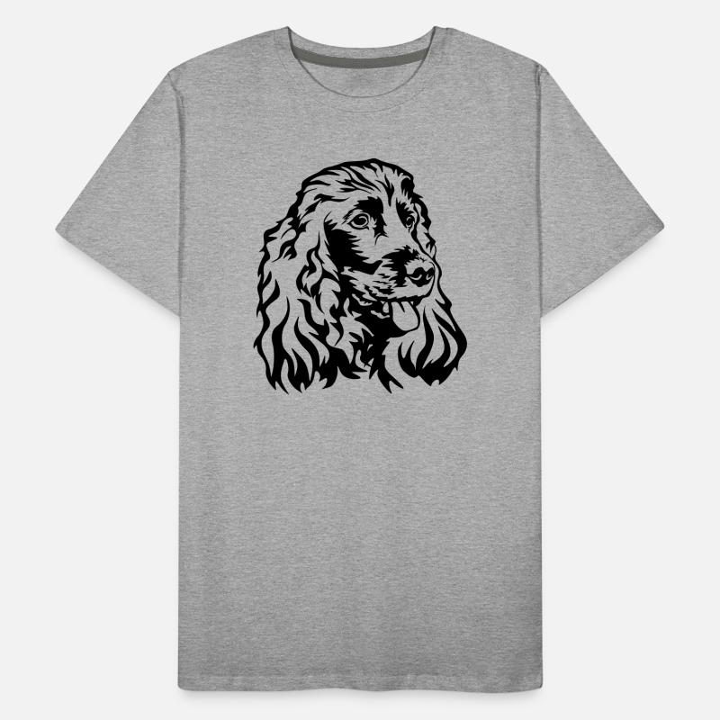 Cocker Spaniel head Men's Premium Organic T-Shirt