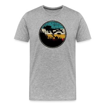 Diving scuba - Men's Premium Organic T-Shirt - heather grey - Front - Damien (186cm)