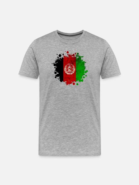 Afghanistan Vintage Splash Design / Gift Die - Men's Premium Organic T-Shirt - heather grey