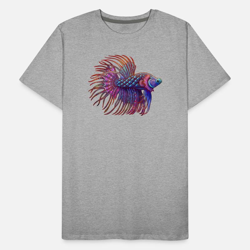 Betta Zentangle colour Men's Premium Organic T-Shirt