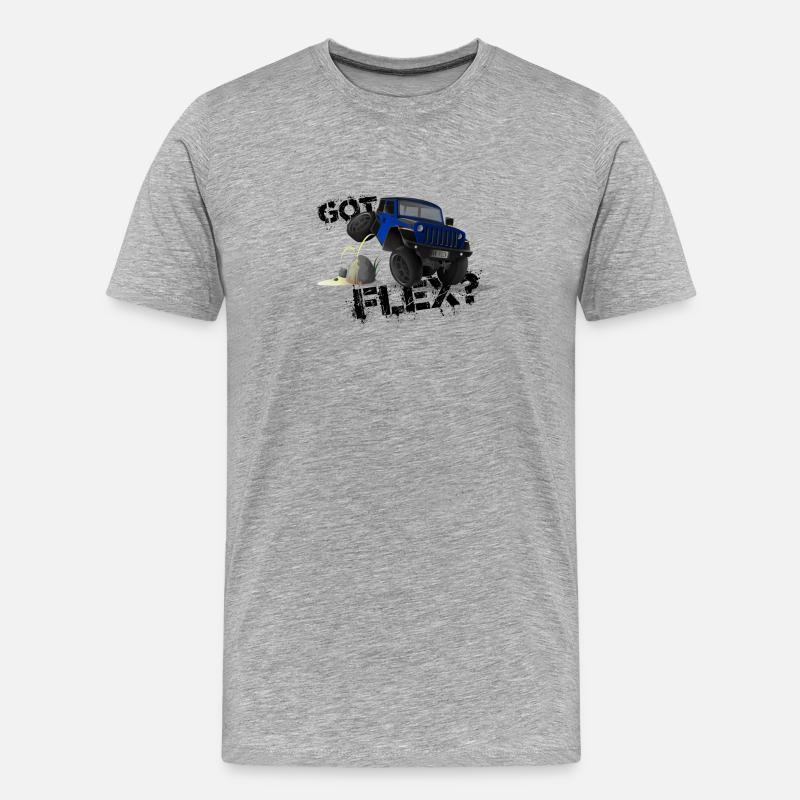 GOT FLEX? - OFFROADER Crawler - Blau - Männer Premium Bio T-Shirt - Grau meliert