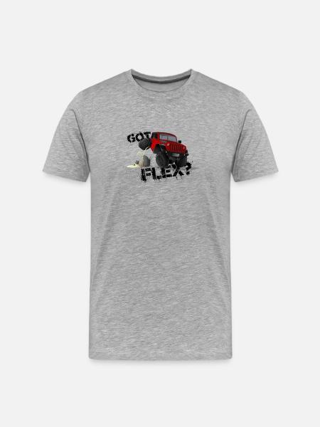 GOT FLEX? - OFFROADER Crawler - Red - Men's Premium Organic T-Shirt - heather grey