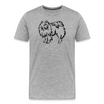 Spitz - T-shirt bio Premium Homme - gris chiné - Devant - Damien (186cm)