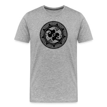 Vikings - T-shirt bio Premium Homme - gris chiné - Devant - Damien (186cm)