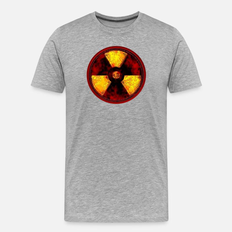 radioaktiv - Männer Premium Bio T-Shirt - Grau meliert