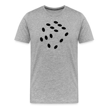 Dice, dice. Gambling, gambling, money - Men's Premium Organic T-Shirt - heather grey - Front - Damien (186cm)