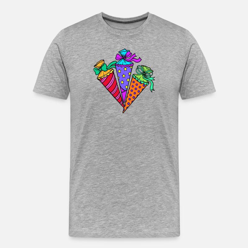 Sac d’école Début de l’école - T-shirt bio Premium Homme - gris chiné