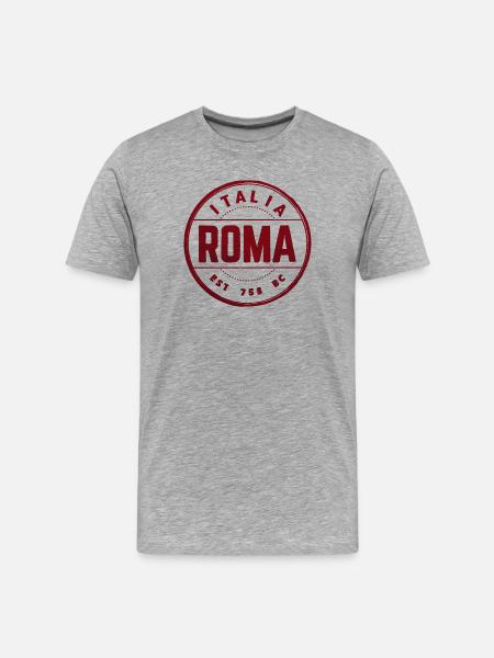 Sceau vintage de ROMA d’Italie - T-shirt bio Premium Homme - gris chiné