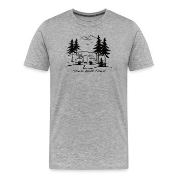Wohnmobil Home Sweet Home Wohnwagen Geschenk - Männer Premium Bio T-Shirt - Grau meliert - Vorne - Damien (186cm)
