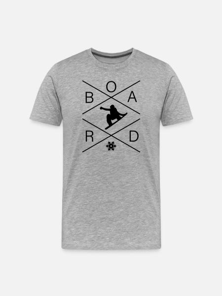 Board - Men's Premium Organic T-Shirt - heather grey