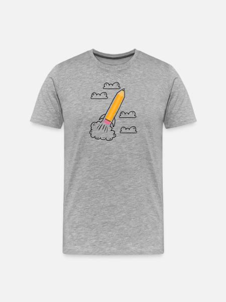 Premier jour d’école Début de l’école - T-shirt bio Premium Homme - gris chiné