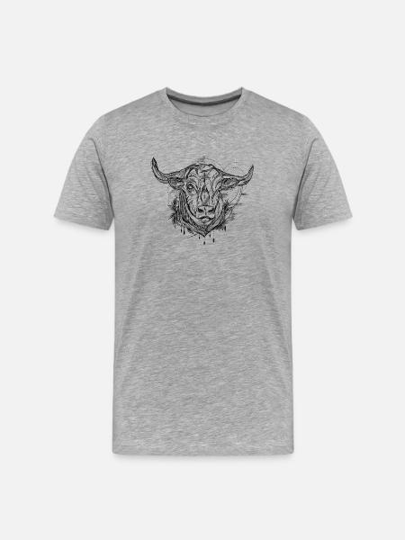 Sternzeichen Stier - Männer Premium Bio T-Shirt - Grau meliert