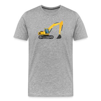 Pelles - T-shirt bio Premium Homme - gris chiné - Devant - Damien (186cm)