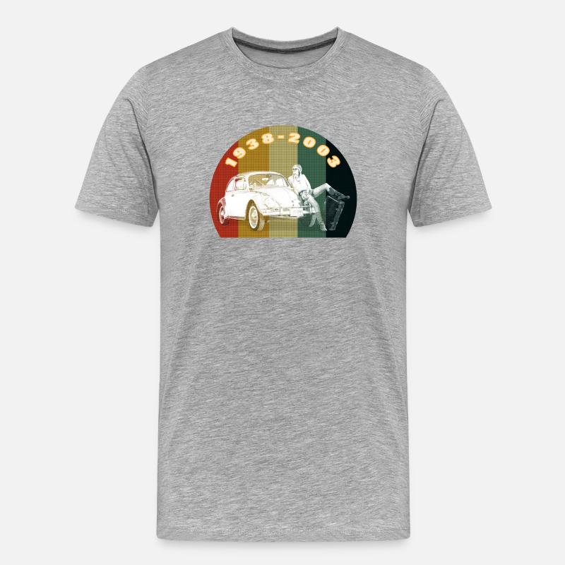 Auto Marienkäfer - Männer Premium Bio T-Shirt - Grau meliert