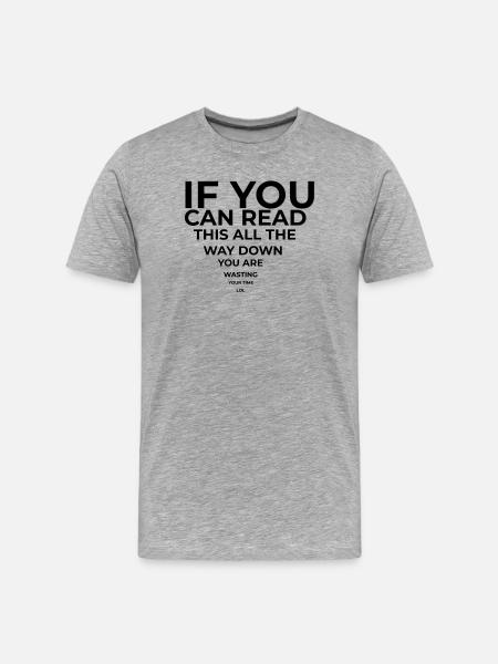 Chemise drôle - T-shirt bio Premium Homme - gris chiné