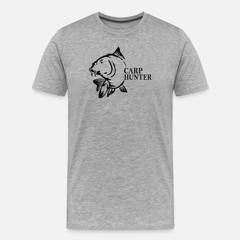 Carp Hunter - Männer Premium Bio T-Shirt - Grau meliert