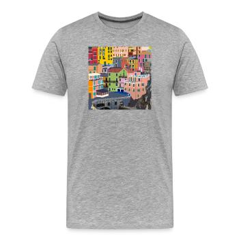 Toskana in Italien - Männer Premium Bio T-Shirt - Grau meliert - Vorne - Damien (186cm)
