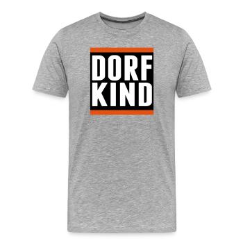village kind village town love land dorfi sticker - Men's Premium Organic T-Shirt - heather grey - Front - Damien (186cm)