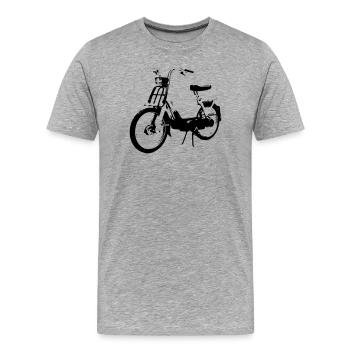 Mofa Moped Töffli - Ciao Bravo Trend - 2025 - Männer Premium Bio T-Shirt - Grau meliert - Vorne - Damien (186cm)