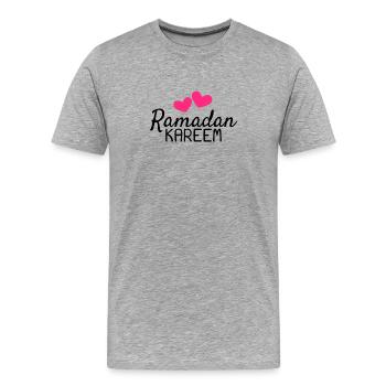 Ramadan Kareem Fest Amour Ramadan - T-shirt bio Premium Homme - gris chiné - Devant - Damien (186cm)