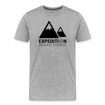 Expedition Mount Everest - Men's Premium Organic T-Shirt - heather grey - Front - Damien (186cm)