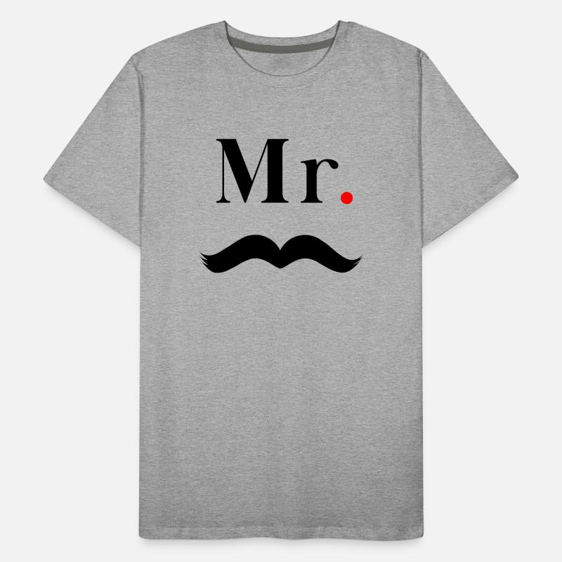Mr. Black Moustache Men's Premium Organic T-Shirt