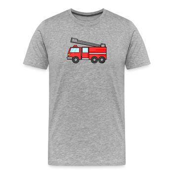 Fire department - Men's Premium Organic T-Shirt - heather grey - Front - Damien (186cm)
