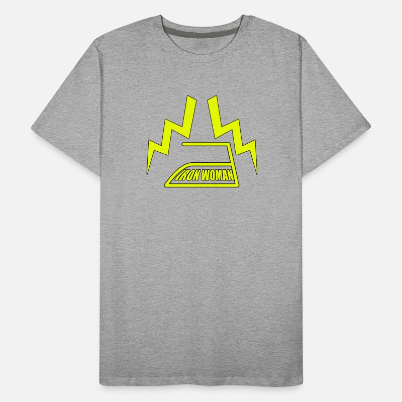 IRON WOMAN Blitz Super Mama Muttertag Geschenk Männer Premium Bio T-Shirt