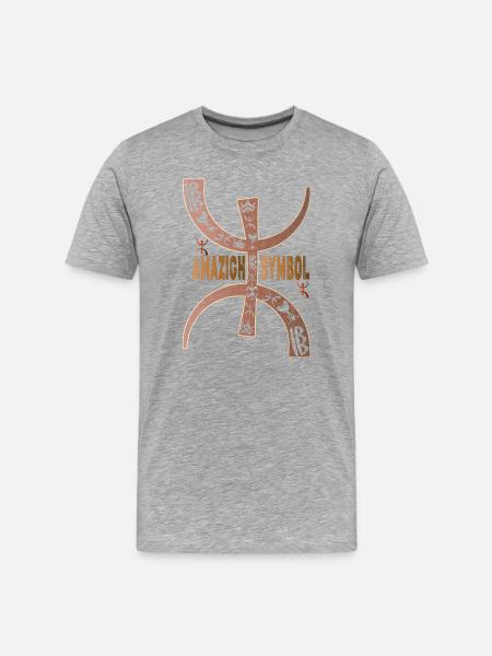 Yaz Amazigh, tatuaggio berbero, regalo per le donne. - Maglietta ecologica premium da uomo - grigio melange