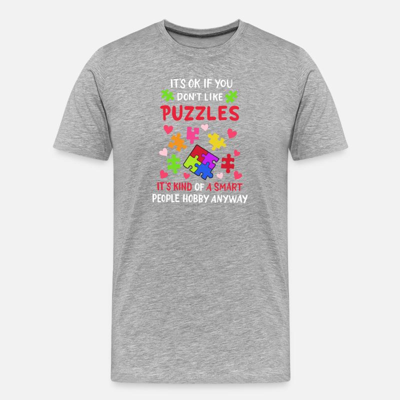 Puzzle Puzzles - Männer Premium Bio T-Shirt - Grau meliert