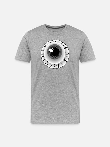 Grey eyeball - Men's Premium Organic T-Shirt - heather grey