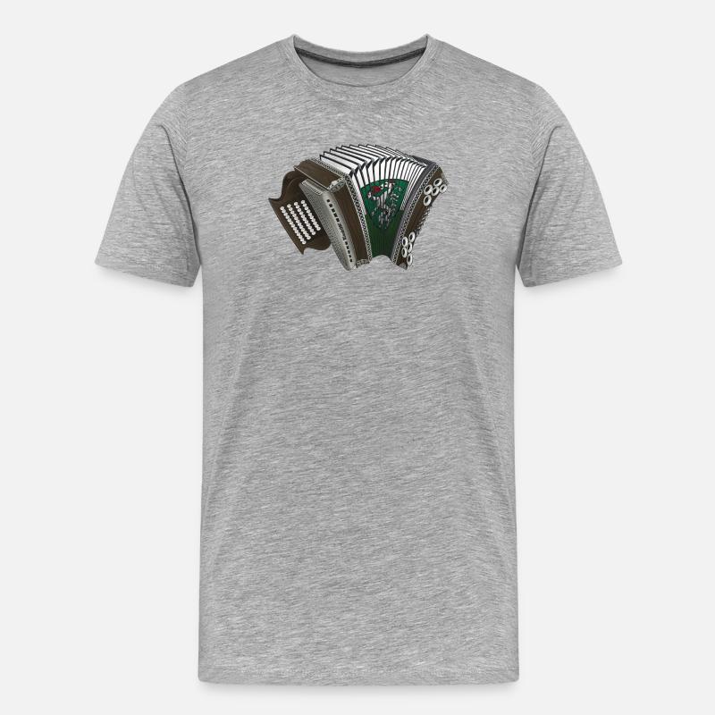 Steirische Harmonika - Steiermark | ZiachON! - Männer Premium Bio T-Shirt - Grau meliert