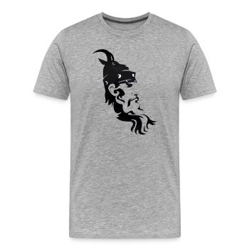 Gjergj Kastrioti - Männer Premium Bio T-Shirt - Grau meliert - Vorne - Damien (186cm)