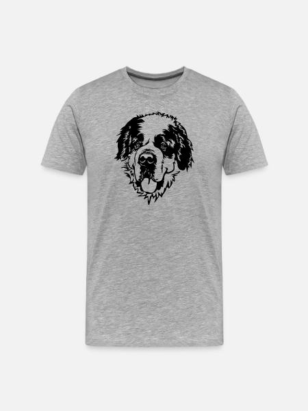 St. Bernard's Head - Men's Premium Organic T-Shirt - heather grey