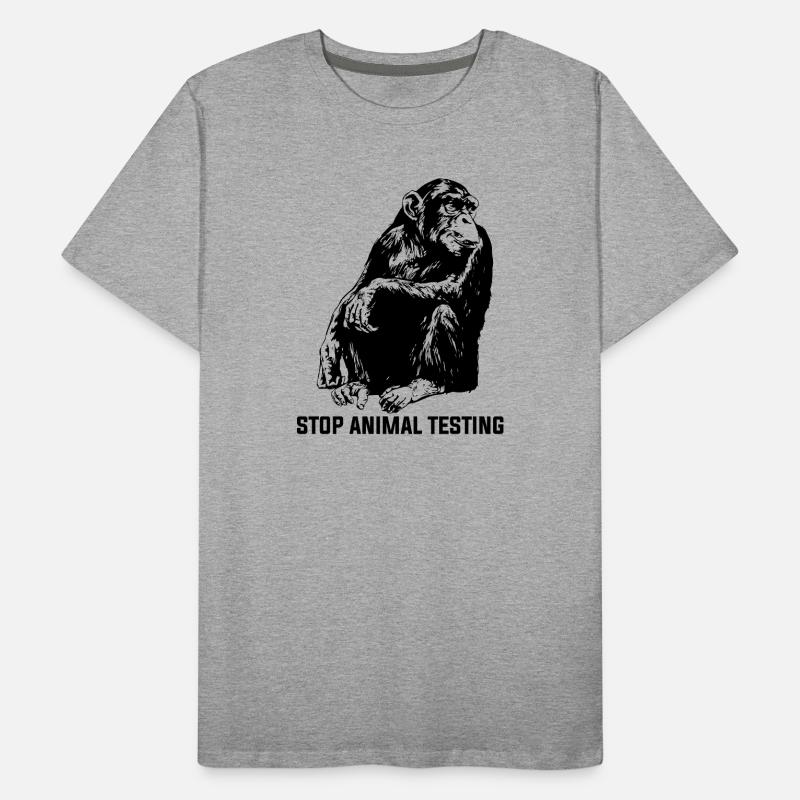 Stop Animal Testing Stops Animal Experiments Men's Premium Organic T-Shirt
