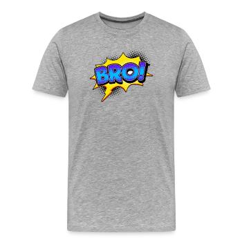 Spruch Cool Lustig - Männer Premium Bio T-Shirt - Grau meliert - Vorne - Damien (186cm)