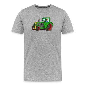 Trekking - Men's Premium Organic T-Shirt - heather grey - Front - Damien (186cm)